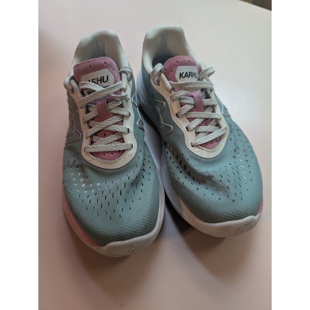 Karhu Ikoni Ortix 2.0 Hivo Women's Size 8.5 Running Shoes Turquoise Pink‎ White